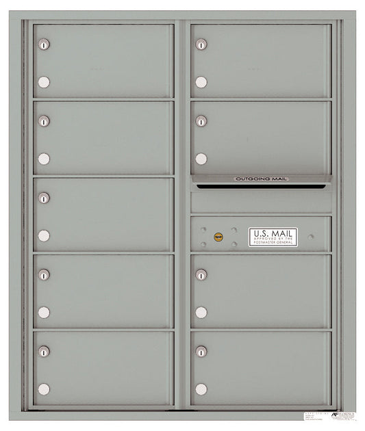 Florence 4C Horizontal Mailbox - 9 Doors - 10 Doors High USPS Access