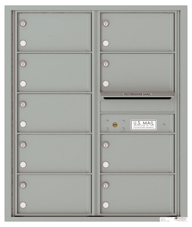 Florence 4C Horizontal Mailbox - 9 Doors - 10 Doors High Private Access