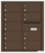Versatile Front Loading Double Column Commercial Mailbox with 9 Tenant Compartments and Outgoing Mail Slot-Antique Bronze (AB)