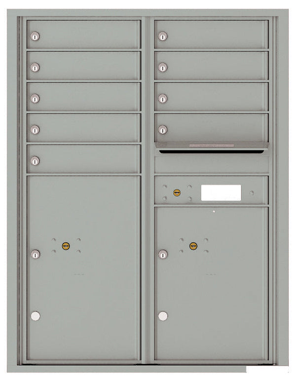 Florence 4C Horizontal Mailbox - 9 Doors, 2 Parcel Lockers - 11 Doors High USPS Access