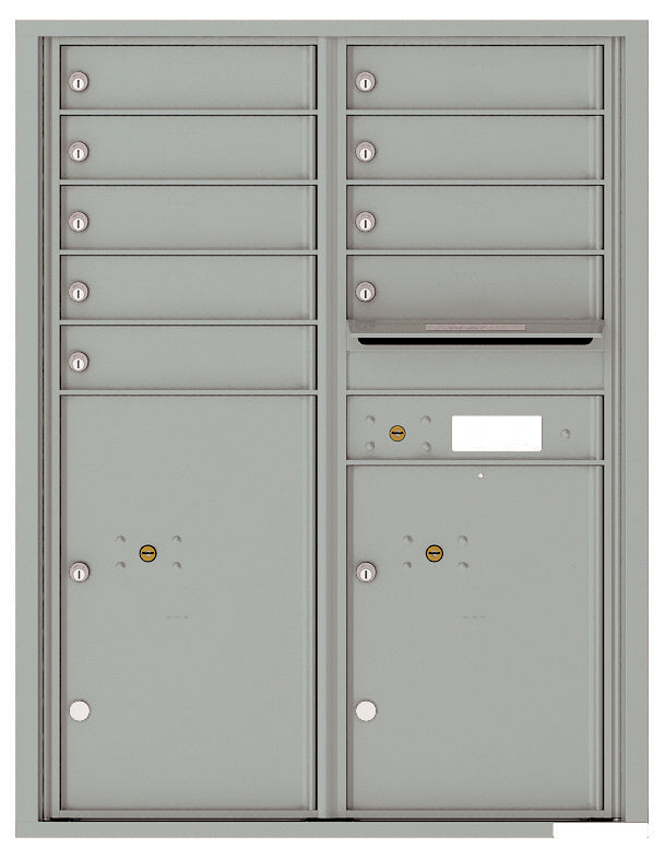 Florence 4C Horizontal Mailbox - 9 Doors, 2 Parcel Lockers - 11 Doors High Private Access