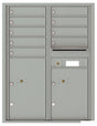 Florence 4C Horizontal Mailbox - 9 Doors, 2 Parcel Lockers - 11 Doors High Private Access