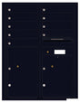 Florence 4C Horizontal Mailbox - 9 Doors, 2 Parcel Lockers - 11 Doors High Private Access