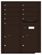 Florence 4C Horizontal Mailbox - 9 Doors, 2 Parcel Lockers - 11 Doors High Private Access