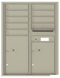 Florence 4C Horizontal Mailbox - 9 Doors, 2 Parcel Lockers - 11 Doors High Private Access