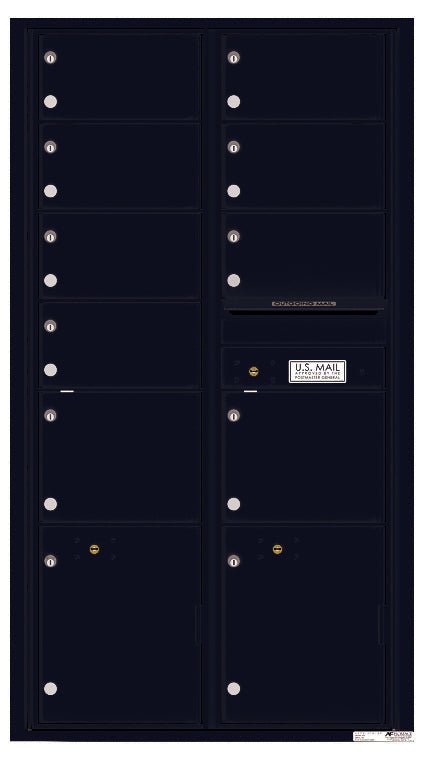 Florence 4C Horizontal Mailbox - 9 Doors, 2 Parcel Lockers - Max Height Private Access
