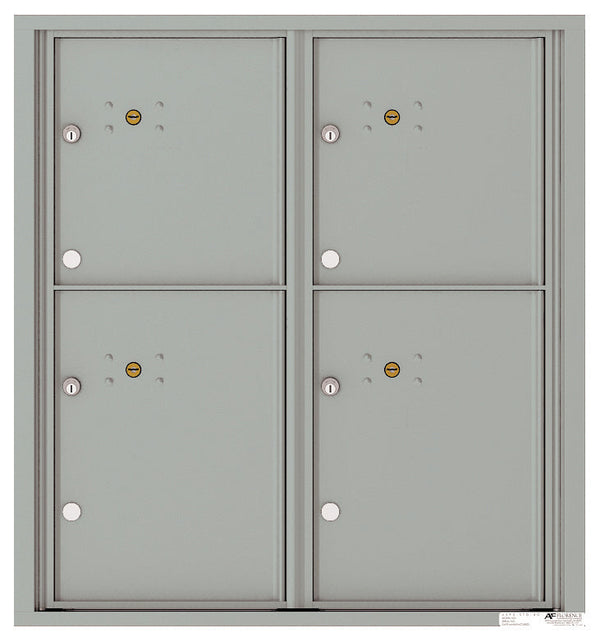 Florence 4C Horizontal Mailbox - 4 Parcel Lockers - 9 Doors High USPS Access