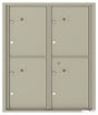 Florence 4C Horizontal Mailbox - 4 Parcel Lockers - ADA Compliant Max Height Private Access