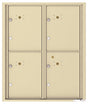 Florence 4C Horizontal Mailbox - 4 Parcel Lockers - ADA Compliant Max Height Private Access