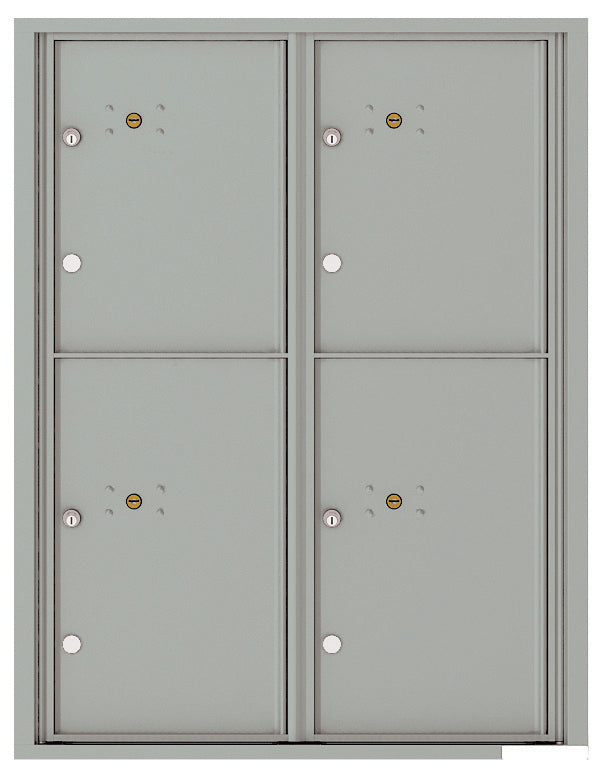 Florence 4C Horizontal Mailbox - 4 Parcel Lockers - 11 Doors High Private Access