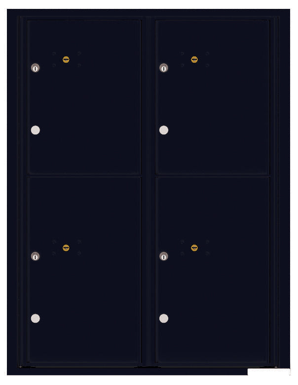Florence 4C Horizontal Mailbox - 4 Parcel Lockers - 11 Doors High Private Access