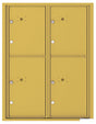 Florence 4C Horizontal Mailbox - 4 Parcel Lockers - 11 Doors High Private Access