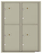 Florence 4C Horizontal Mailbox - 4 Parcel Lockers - 11 Doors High Private Access