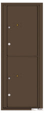 Versatile Front Loading Fully Recessed Single Column Commercial Mailbox with 2 Large Parcel Lockers-Antique Bronze (AB)