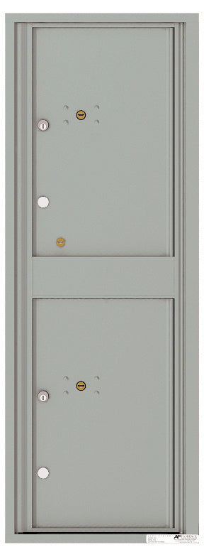 Versatile Front Loading Fully Recessed Single Column Commercial Mailbox with 2 Medium Size Parcel Lockers-Silver Speck (SS)