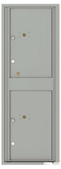 Versatile Front Loading Fully Recessed Single Column Commercial Mailbox with 2 Medium Size Parcel Lockers-Silver Speck (SS)