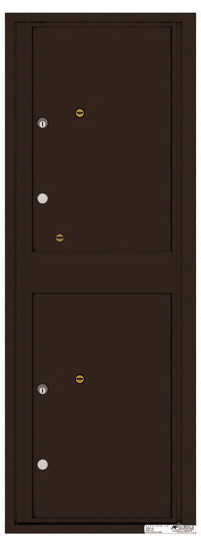 Florence 4C Horizontal Mailbox - 2 Parcel Lockers - 13 Doors High Private Access