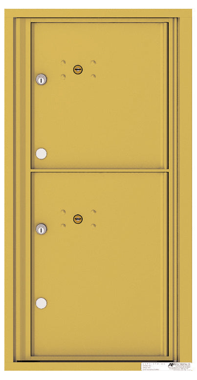 Florence 4C Horizontal Mailbox - 2 Parcel Lockers - 9 Doors High Private Access