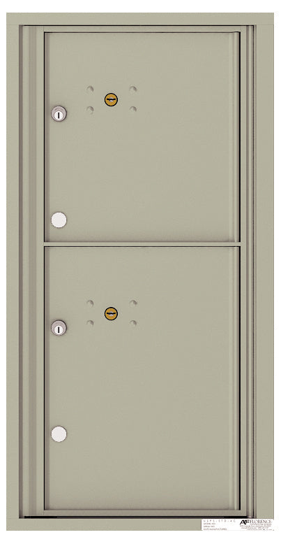 Florence 4C Horizontal Mailbox - 2 Parcel Lockers - 9 Doors High Private Access