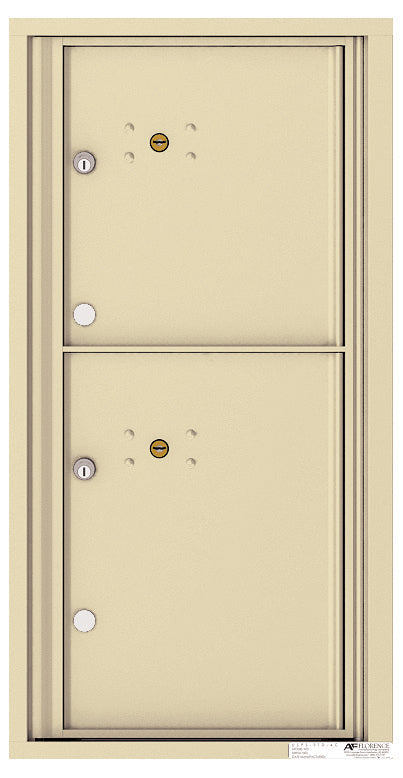 Florence 4C Horizontal Mailbox - 2 Parcel Lockers - 9 Doors High Private Access