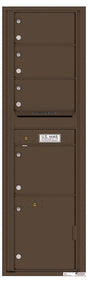 Versatile Front Loading Mailbox 4 Tenant Compartments and 1 Parcel Locker-Antique Bronze (AB)
