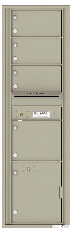 Florence 4C Horizontal Mailbox - 4 Doors, 1 Parcel Locker - Max Height Private Access
