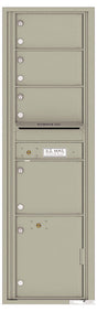 Florence 4C Horizontal Mailbox - 4 Doors, 1 Parcel Locker - Max Height Private Access