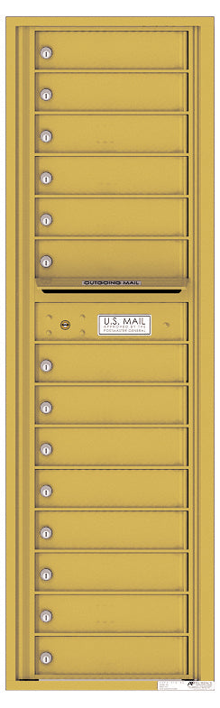 Florence 4C Horizontal Mailbox - 14 Doors - Max Height Private Access