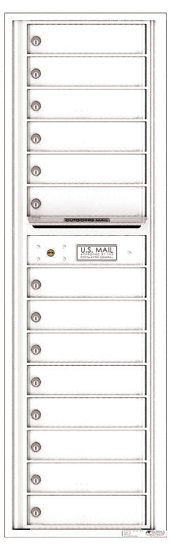 Florence 4C Horizontal Mailbox - 14 Doors - Max Height Private Access