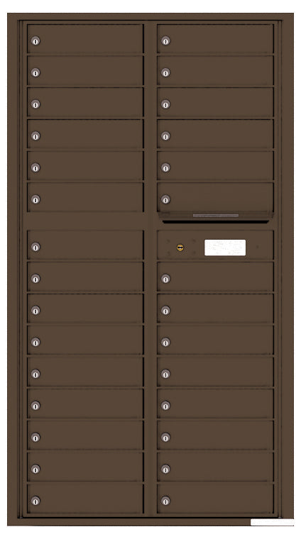 Versatile Front Loading Mailbox with 29 Tenant Compartments-Antique Bronze (AB)