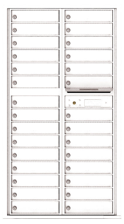 Florence 4C Horizontal Mailbox - 29 Doors - Max Height Private Access