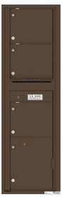 Versatile Front Loading Mailbox with 3 Tenant Compartments and 1 Parcel Locker-Antique Bronze (AB)