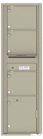 Florence 4C Horizontal Mailbox - 3 Doors, 1 Parcel Locker - Max Height Private Access