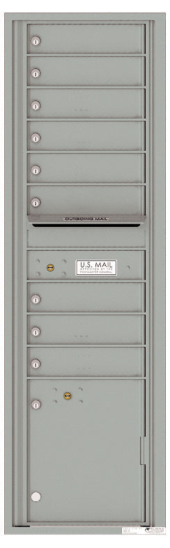 Florence 4C Horizontal Mailbox - 9 Doors, 1 Parcel Locker - Max Height USPS Access