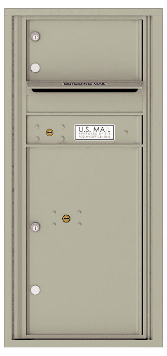 Florence 4C Horizontal Mailbox - 1 Door, 1 Parcel Locker - ADA Compliant Max Height Private Access