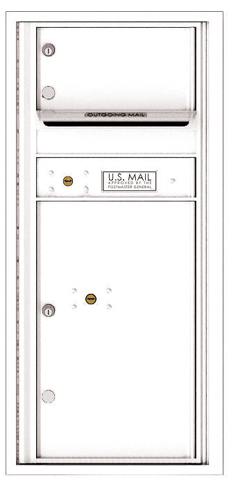 Florence 4C Horizontal Mailbox - 1 Door, 1 Parcel Locker - ADA Compliant Max Height Private Access