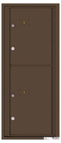 Versatile Front Loading Single Column Commercial Mailbox with 2 Parcel Lockers-Antique Bronze (AB)