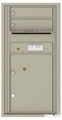 Florence 4C Horizontal Mailbox - 2 Doors, 1 Parcel Locker - 9 Doors High Private Access