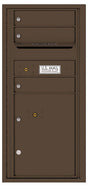 Florence 4C Horizontal Mailbox - 3 Doors, 1 Parcel Locker - ADA Compliant Max Height Private Access