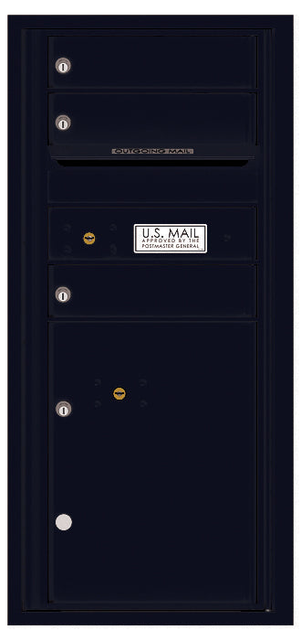 Florence 4C Horizontal Mailbox - 3 Doors, 1 Parcel Locker - ADA Compliant Max Height USPS Access