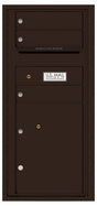 Florence 4C Horizontal Mailbox - 3 Doors, 1 Parcel Locker - ADA Compliant Max Height Private Access