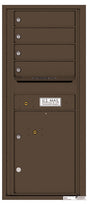 Versatile Front Loading Single Column Commercial Mailbox with 4 Tenant Doors and 1 Parcel Locker-Antique Bronze (AB)
