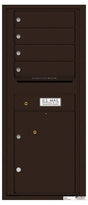 Florence 4C Horizontal Mailbox - 4 Doors, 1 Parcel Locker - 11 Doors High Private Access