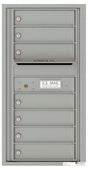 Versatile Front Loading Single Column Commercial Mailbox with 7 Tenant Compartments and Outgoing Mail Slot-Silver Speck (SS)