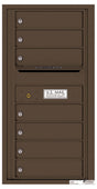 Versatile Front Loading Single Column Commercial Mailbox with 7 Tenant Compartments and Outgoing Mail Slot-Antique Bronze (AB)