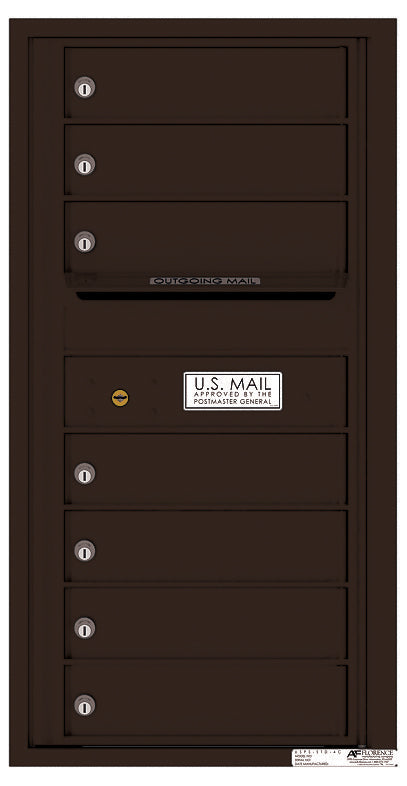 Florence 4C Horizontal Mailbox - 7 Doors - 9 Doors High Private Access