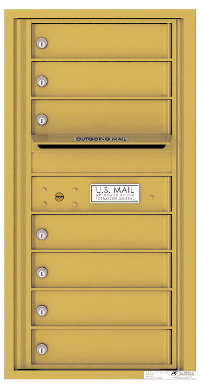 Florence 4C Horizontal Mailbox - 7 Doors - 9 Doors High Private Access