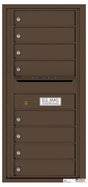 Versatile Front Loading Single Column Commercial Mailbox with 8 Tenant Compartments and Outgoing Mail Slot-Antique Bronze (AB)