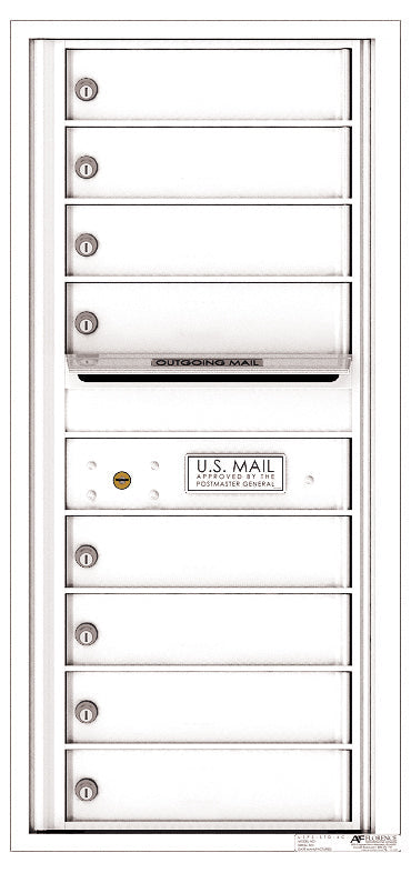 Florence 4C Horizontal Mailbox - 8 Doors - 10 Doors High Private Access