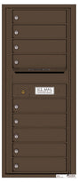 Versatile Front Loading Single Column Commercial Mailbox with 9 Tenant Doors-Antique Bronze (AB)